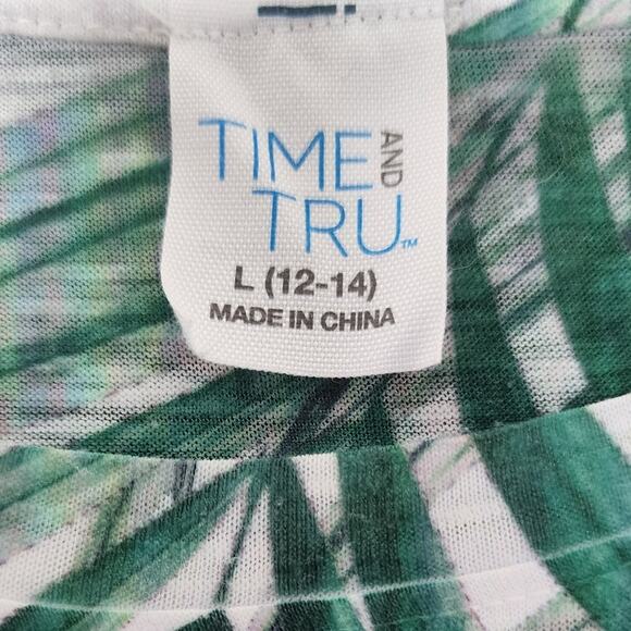 Time and Tru Multicolor Sparkly Short Sleeve Sublimation T-shirt Womens Sz Large - Picture 6 of 10